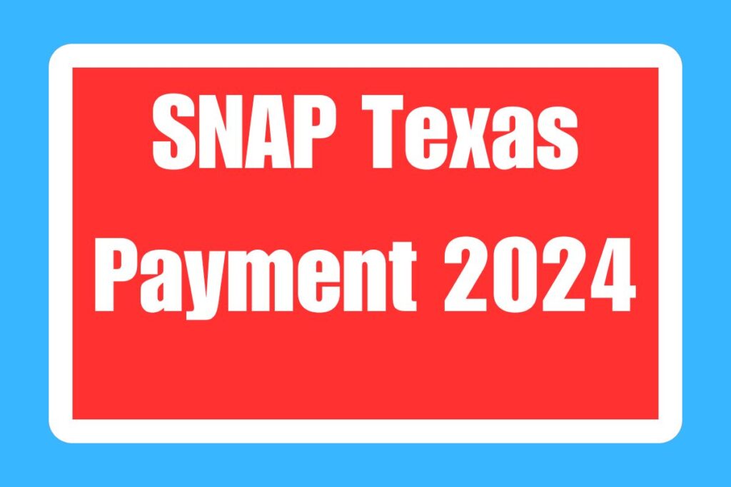 SNAP Texas Payment 2024