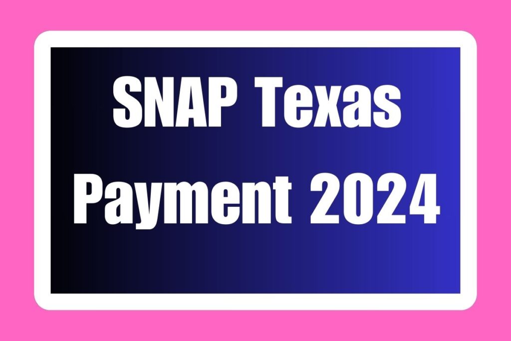 SNAP Texas Payment 2024